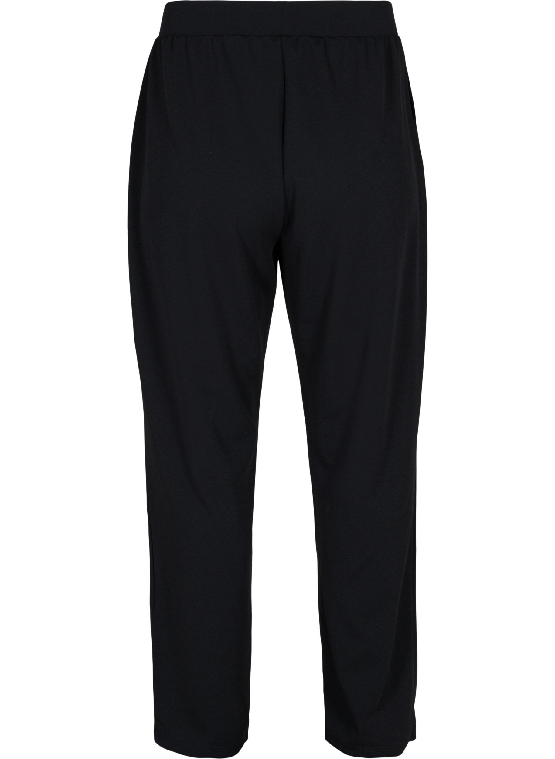 Zizzi Losse broek met elastische rand, Black, Packshot image number 1
