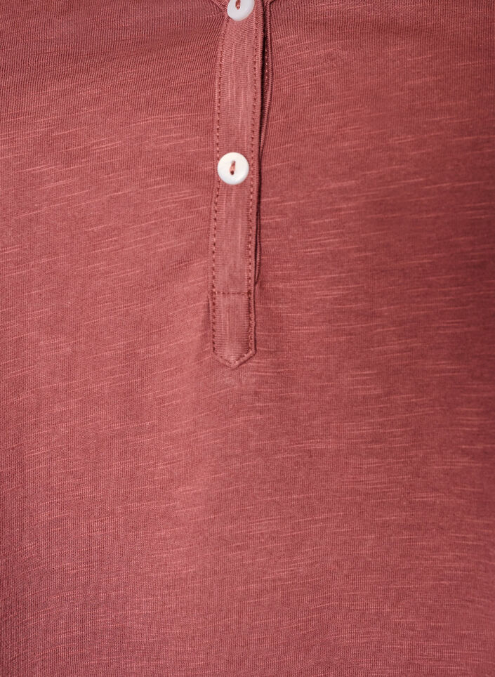 T-shirt met knoopdetail, Bruin, Packshot image number 2