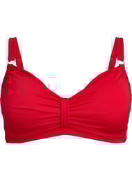 Bikini-bh met beugel en drapering, Rood