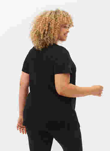 Trainingsshirt met print, Black w. Purple A, Model image number 1