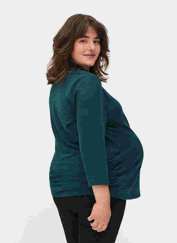 Zwangerschapstop met 3/4 mouwen en v-hals, Ponderosa Pine, Model image number 1