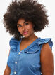 Denim jumpsuit met ruches, Light Blue Denim, Model image number 2