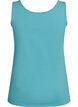 Effen gekleurd basic top in katoen, Blauw, Packshot image number 1