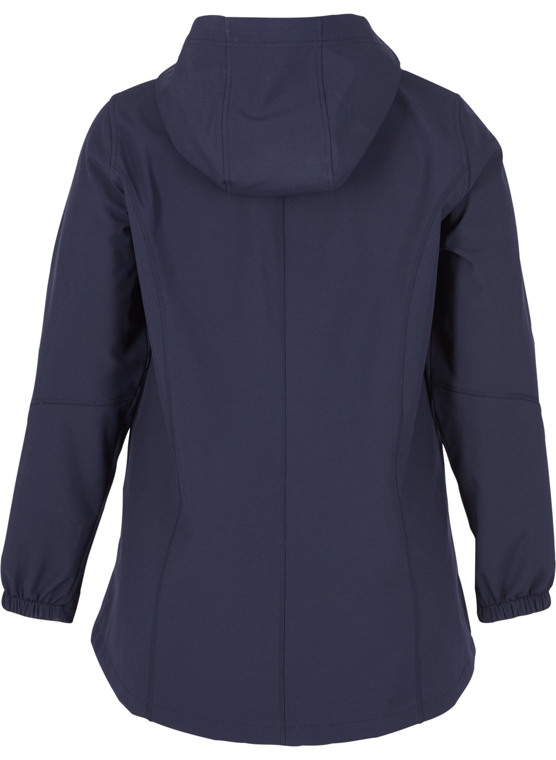 Zizzi Korte softshell jas met capuchon, Night Sky, Packshot image number 1