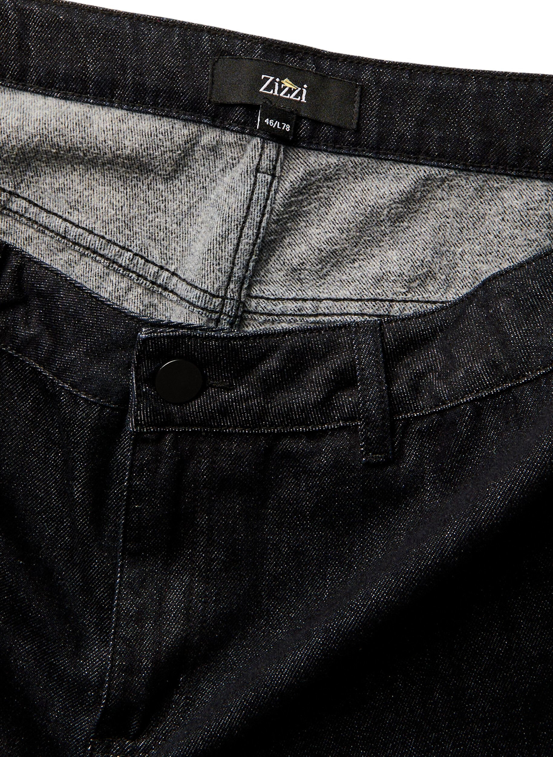 Zizzi Wide fit jeans met een zachte, geborstelde binnenkant, Zwart, Packshot image number 4