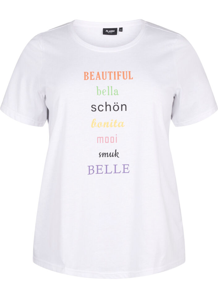 FLASH - T-shirt met motief, Bright White, Packshot image number 0