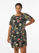 Jurk met print en korte mouwen, Zwart, Model image number 0