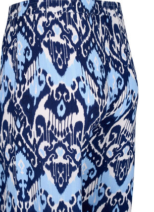 Viscose culotte broek met print, Blue Ethnic AOP, Packshot image number 3