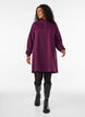 Sweatshirtjurk met hoge ribkraag en rits, Paars, Model image number 1
