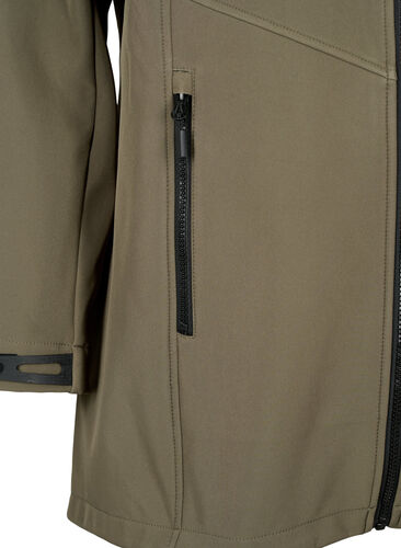 Korte softshell jas met zakken, Bungee Cord , Packshot image number 3