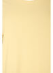 Geribde jersey blouse met korte mouwen, Geel, Packshot image number 2