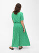 FLASH - Maxi rok in viscose met smokwerk, Groen, Model image number 2