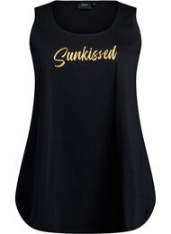 Katoenen top met a-vorm, Zwart