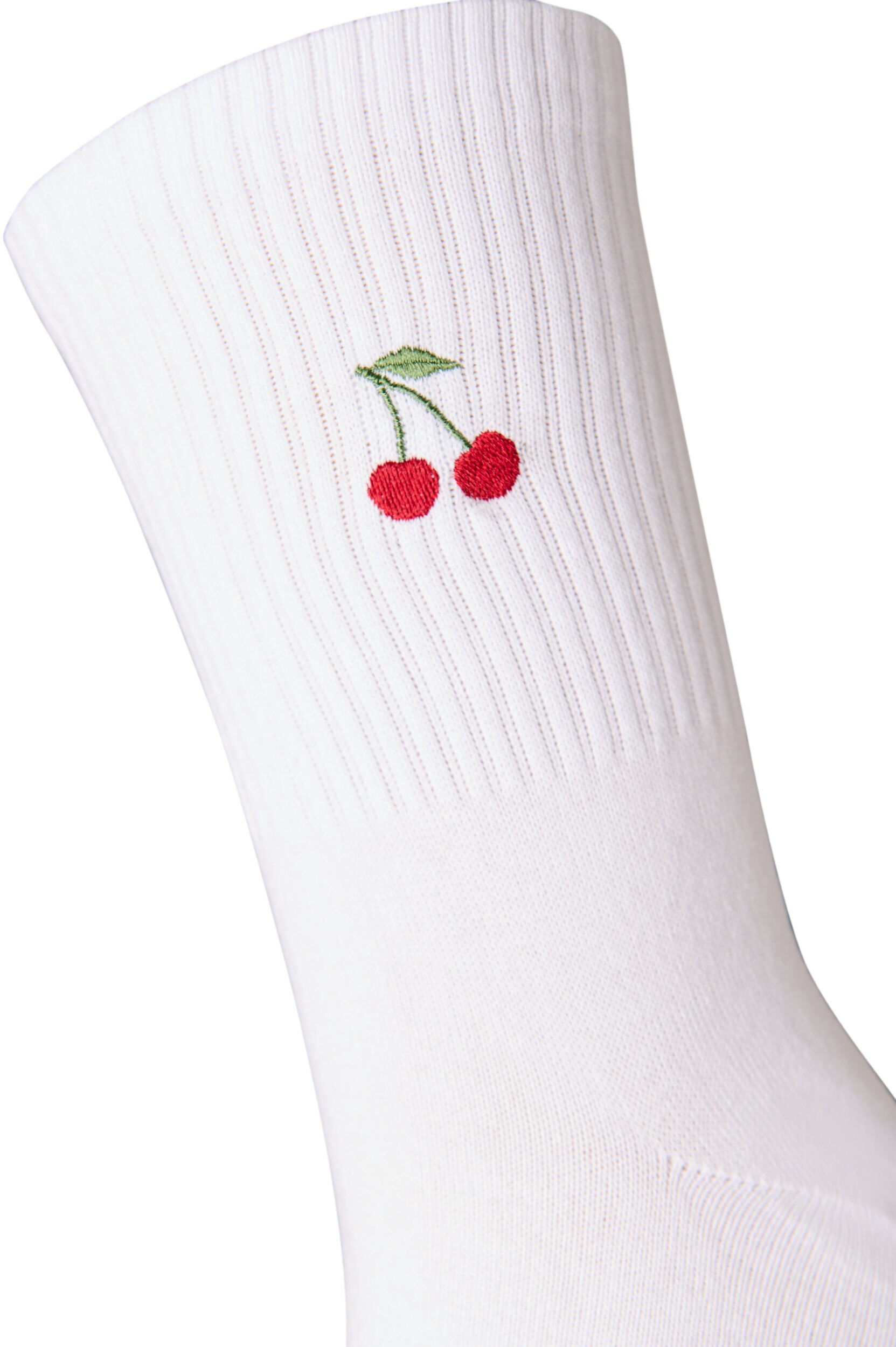ZizziKatoenen sokken met patroon, Wit, Packshot image number 2