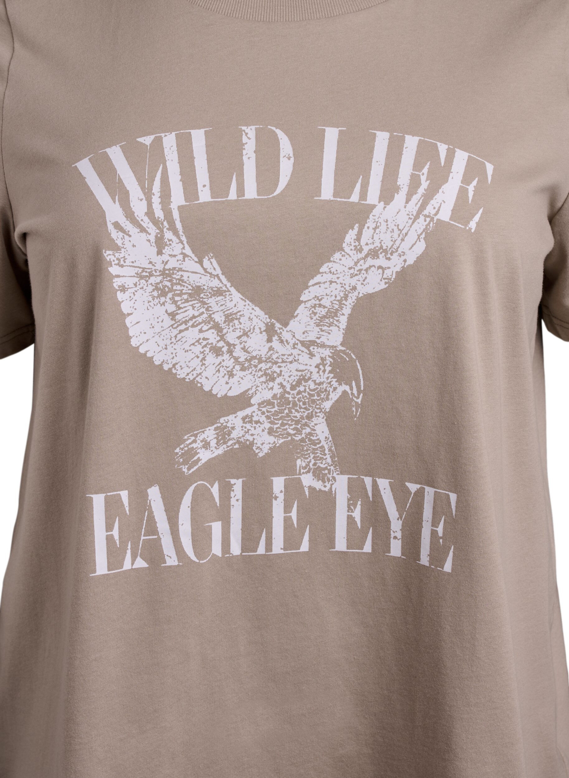 Zizzi Eagle Eye T-shirt, Beige, Packshot image number 2