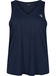 Sporttop met v-hals, Blauw