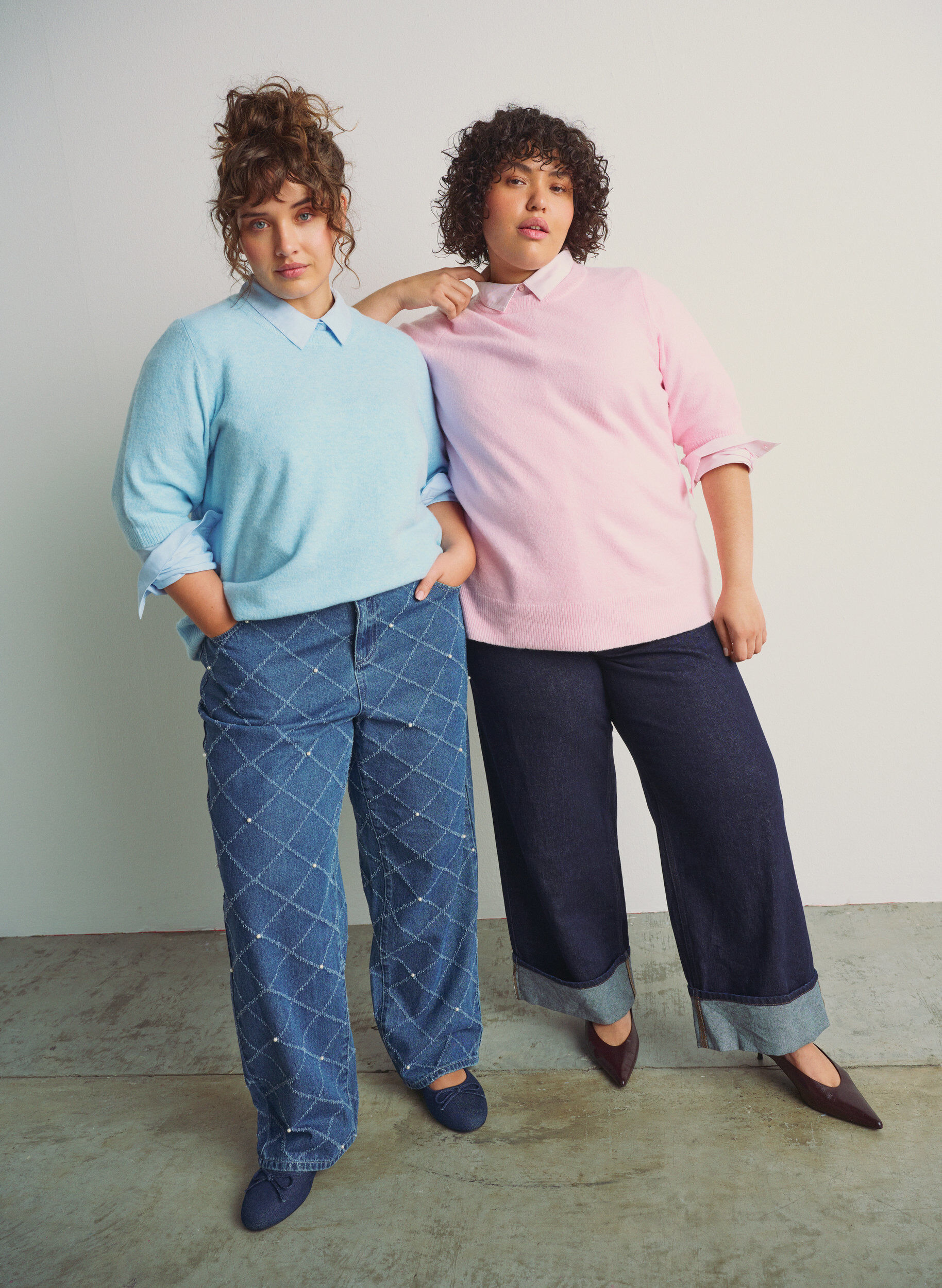 Gebreide blouse met korte mouwen