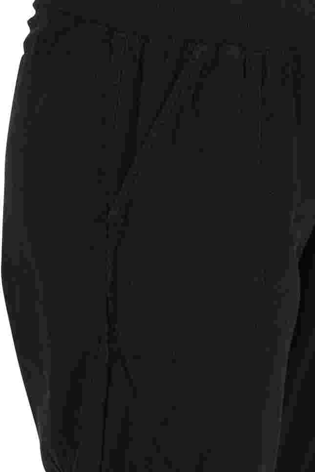 Losse cropped broek van katoen, Black, Packshot image number 2