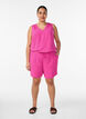 Mouwloze top met kreukeffecten, Roze, Model image number 1