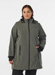 Softshell jas met afneembare capuchon, Grijs, Model image number 0