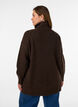 Losse gebreide trui met coltrui, Bruin, Model image number 2