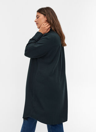 Lange geruite blouse jas in katoen, Ponderosa Pine, Model image number 1