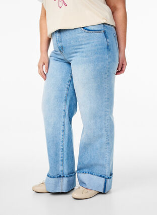 Generisch 2025 - wijde jeans voor dames, brede jeans met hoge taille Generisch 2025 - wijde jeans voor dames, brede jeans met hoge taille