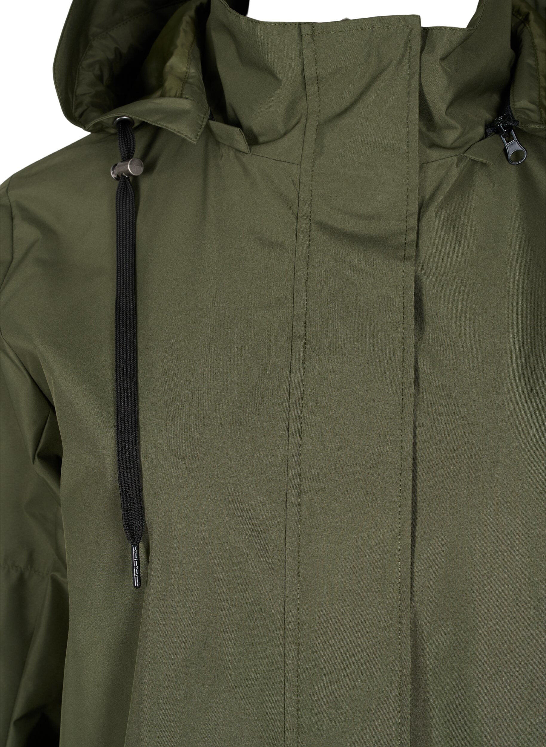 Zizzi Waterdichte parka met afneembare capuchon, Forest Night, Packshot image number 2