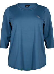 Sporttop met 3/4 mouwen, Blauw
