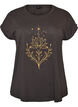 T-shirt met decoratieve print aan de voorkant, Grijs, Packshot image number 0
