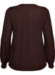Blouse met verticale structuur en glitterdraad, Bruin, Packshot image number 1