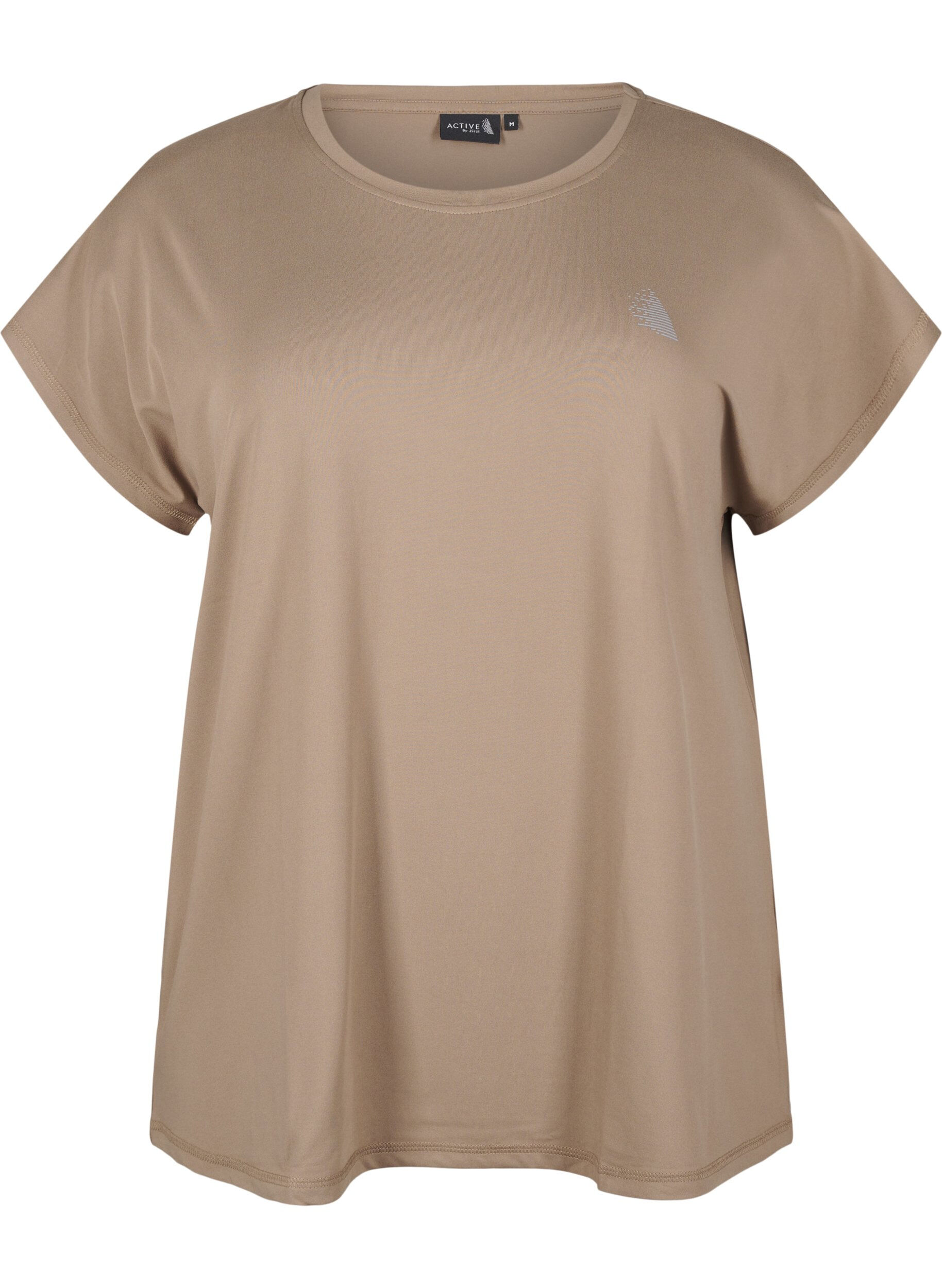 Zizzi Effen gekleurd T-shirt voor sporten, Beige, Packshot image number 0