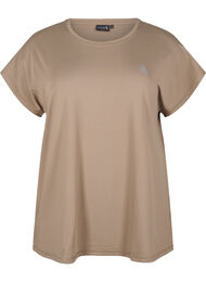 Effen gekleurd T-shirt voor sporten, Beige