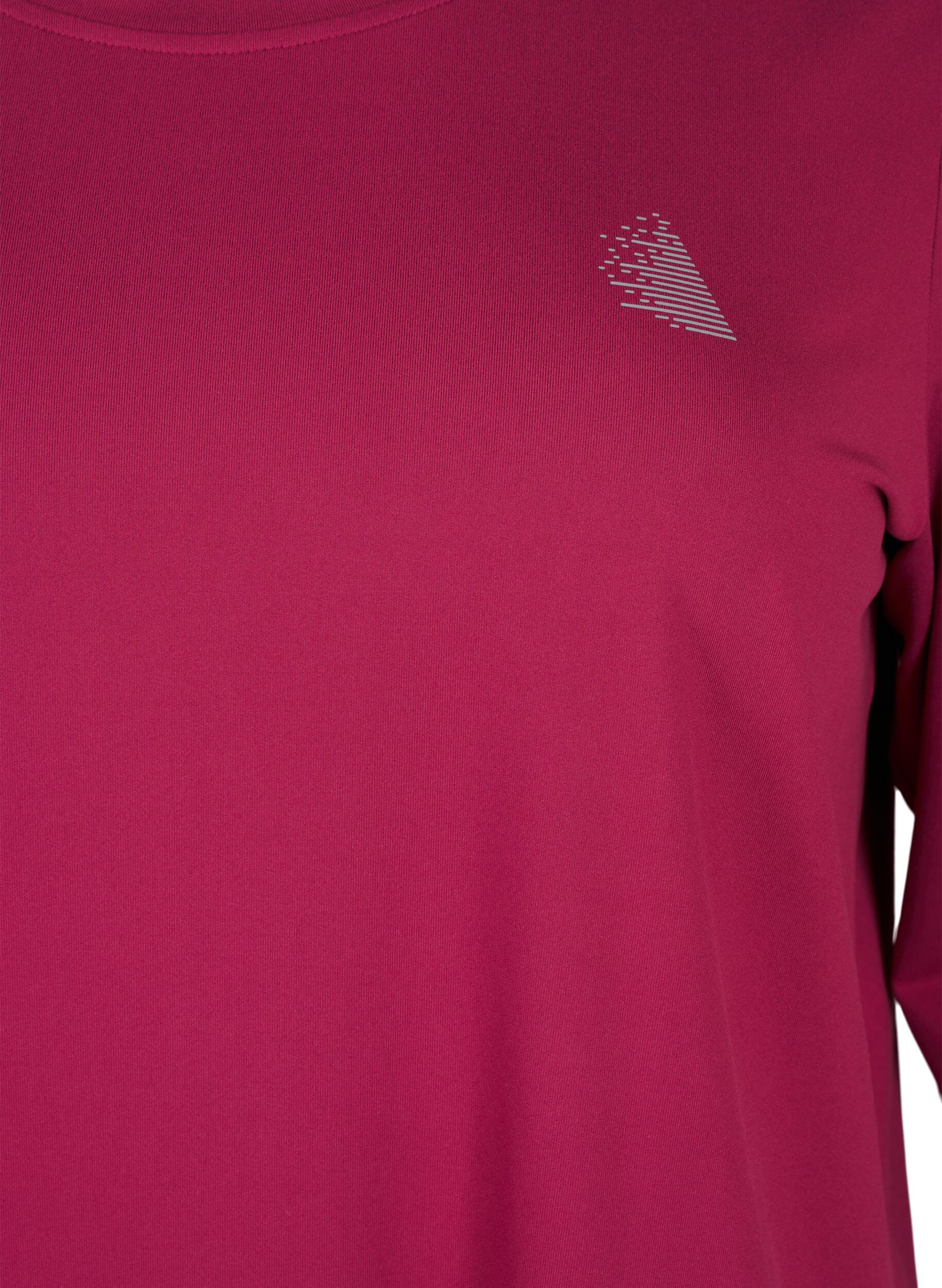 Zizzi Training blouse met 3/4 mouwen, Rood, Packshot image number 2