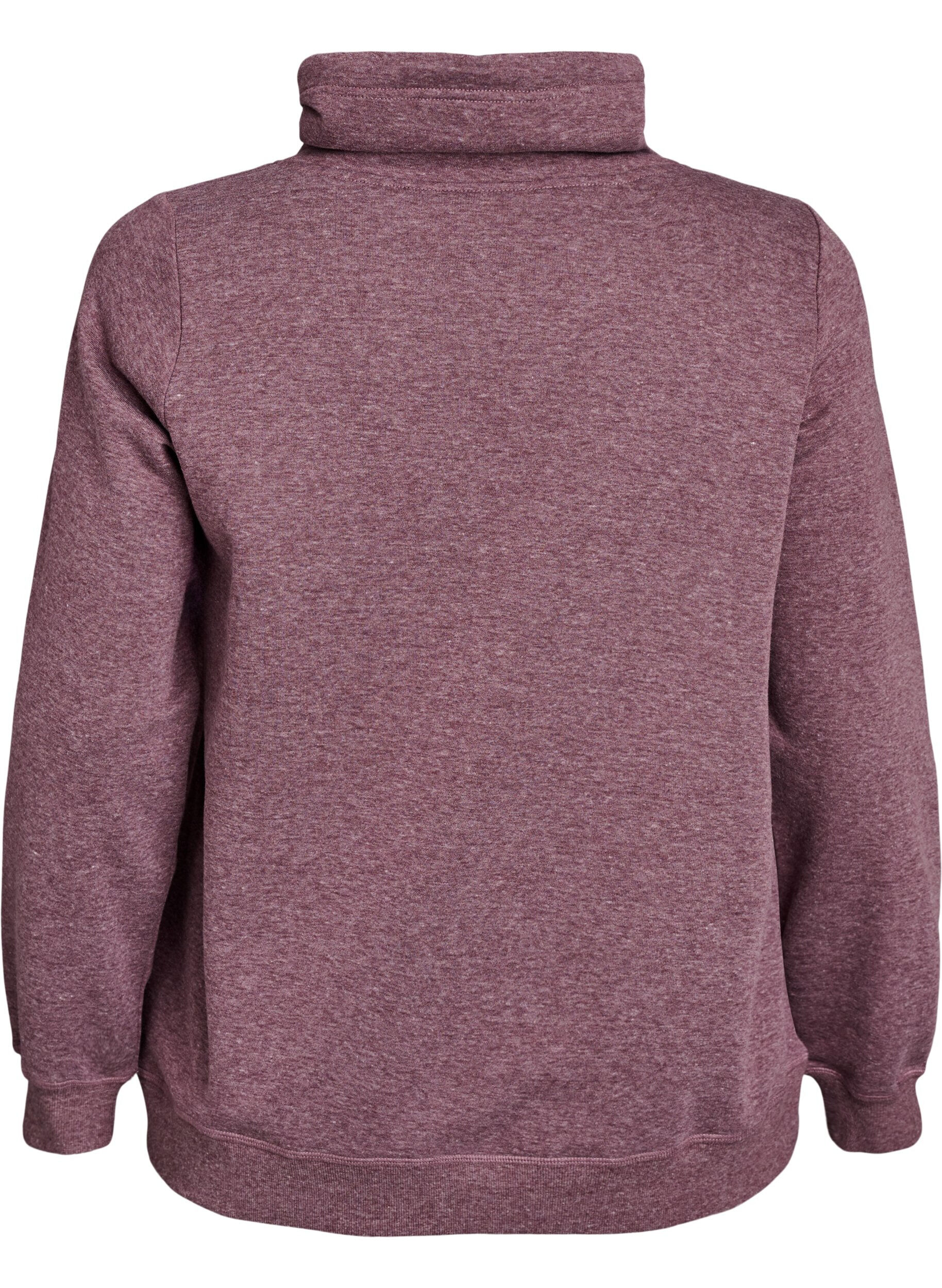 Zizzi FLASH - Sweatshirt met hoge kraag en zakken, Rood, Packshot image number 1
