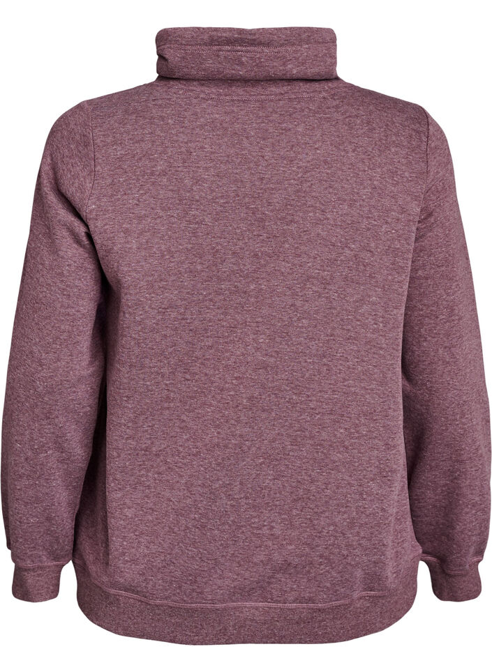 FLASH - Sweatshirt met hoge kraag en zakken, Rood, Packshot image number 1
