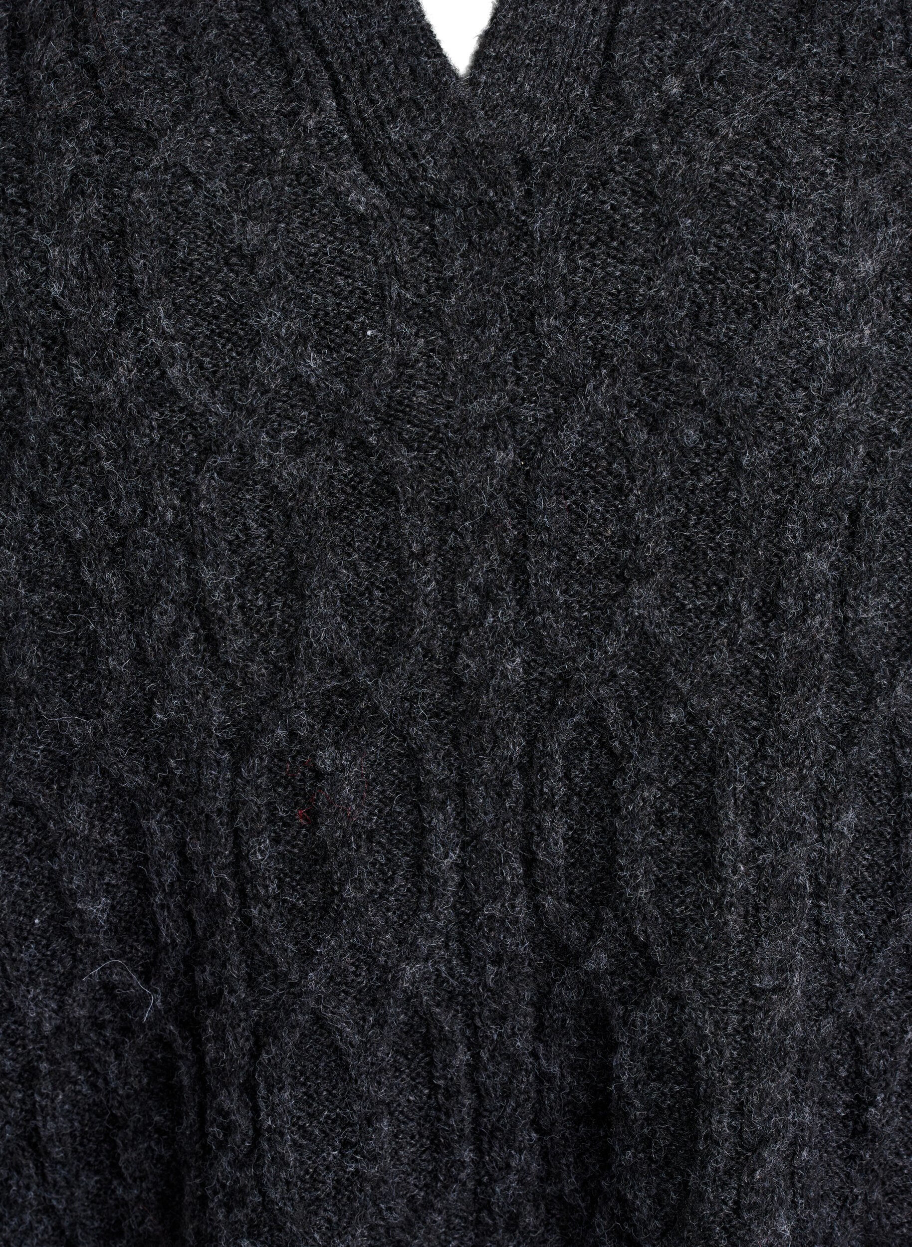 Zizzi Cable-knit trui met polokraag, Grijs, Packshot image number 2