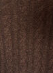 Gebreide blouse met kabelpatroon en V-hals, Bruin, Packshot image number 2