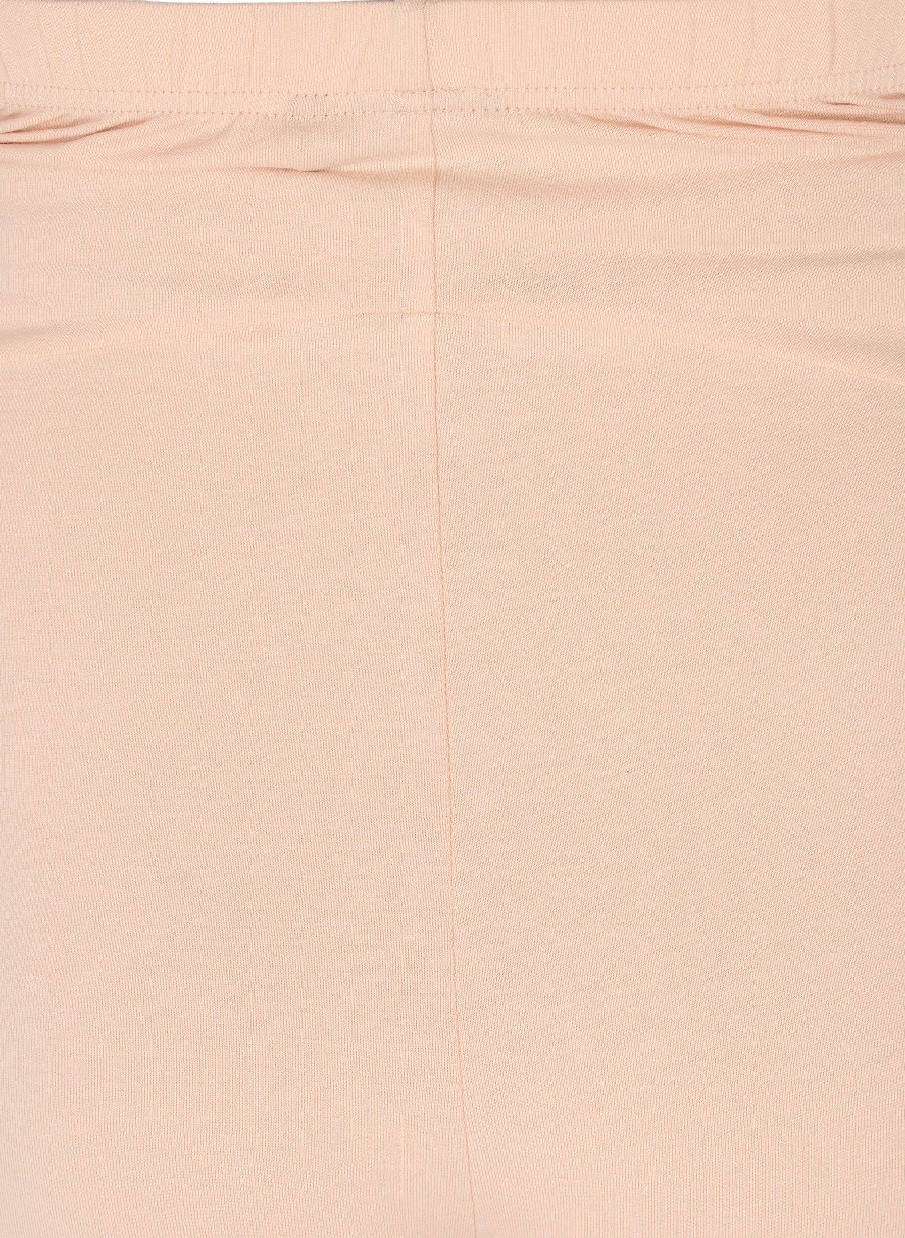 Zizzi Strakke katoenen zwangerschapsshort, Beige, Packshot image number 3