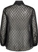 Chiffon blouse met een gestippelde textuur, Black, Packshot image number 1