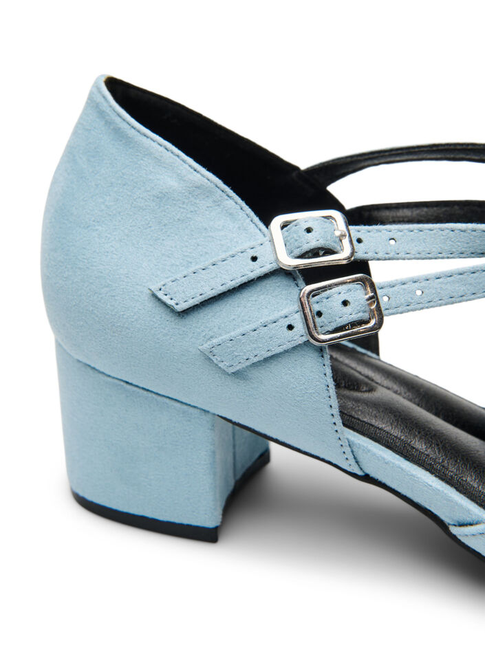 Pumps met dubbele bandjes, Blauw, Packshot image number 4
