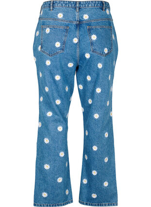 Gemma jeans met hoge taille en madeliefjes, L.B. Flower, Packshot image number 1