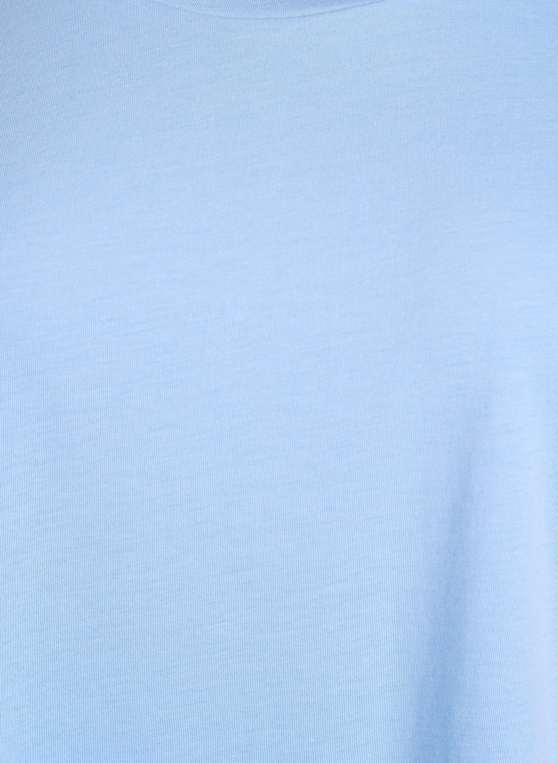 ZizziT-shirt met korte mouwen in een katoenmix, Blauw, Packshot image number 2