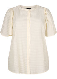 Lyocell overhemdblouse met textuur, Antique White