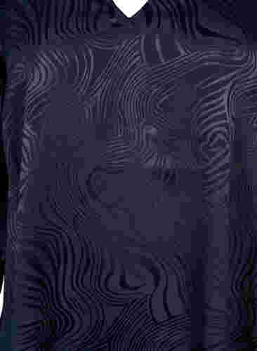 Tuniek met ton-sur-ton patroon en v-hals, Night Sky, Packshot image number 2