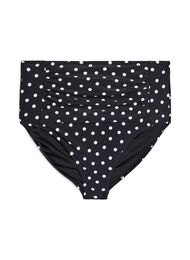 Bikinibroekje met print en een hoge taille, Zwart