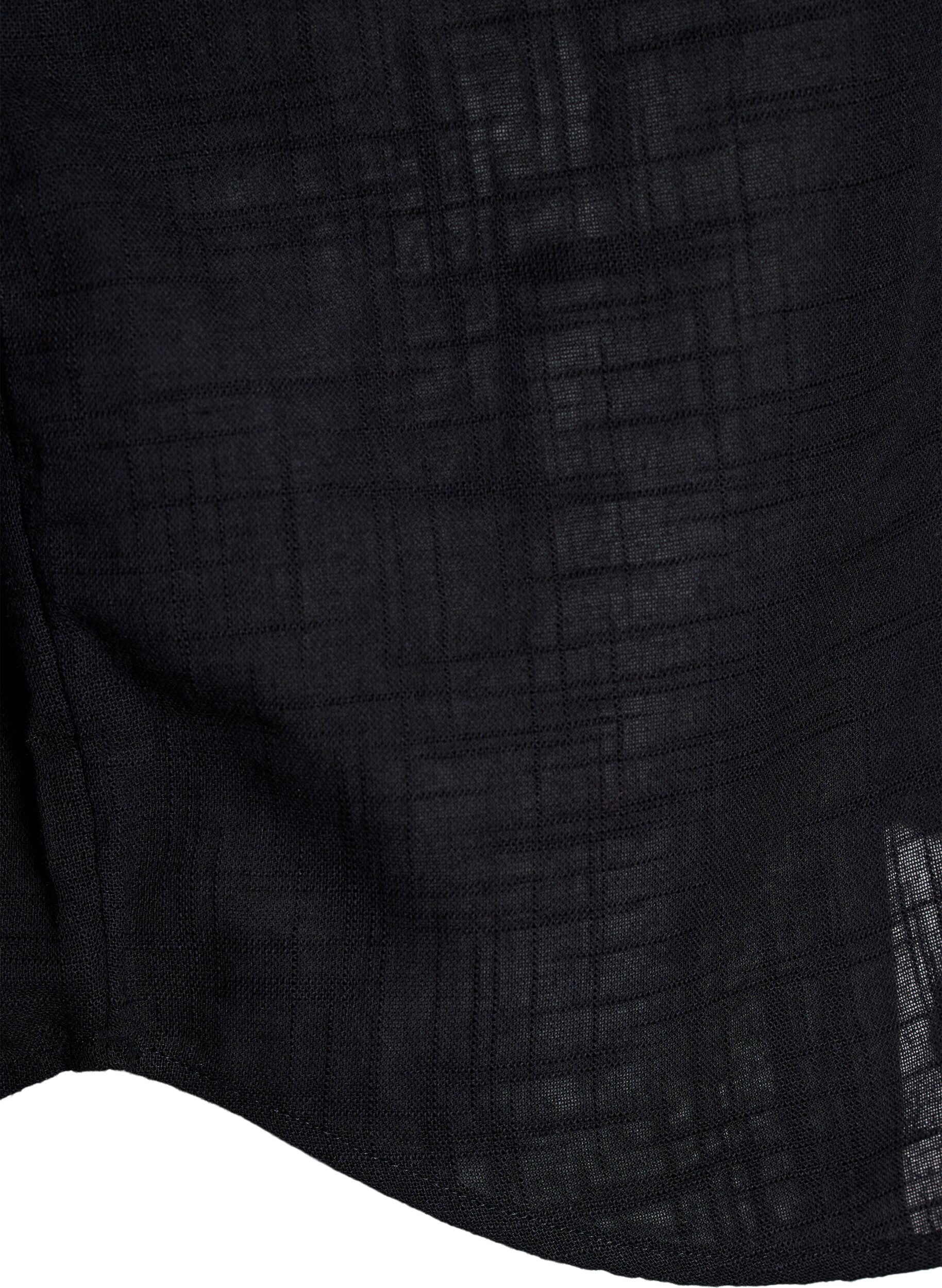 Zizzi Losse blouse met kapmouwen, Zwart, Packshot image number 3