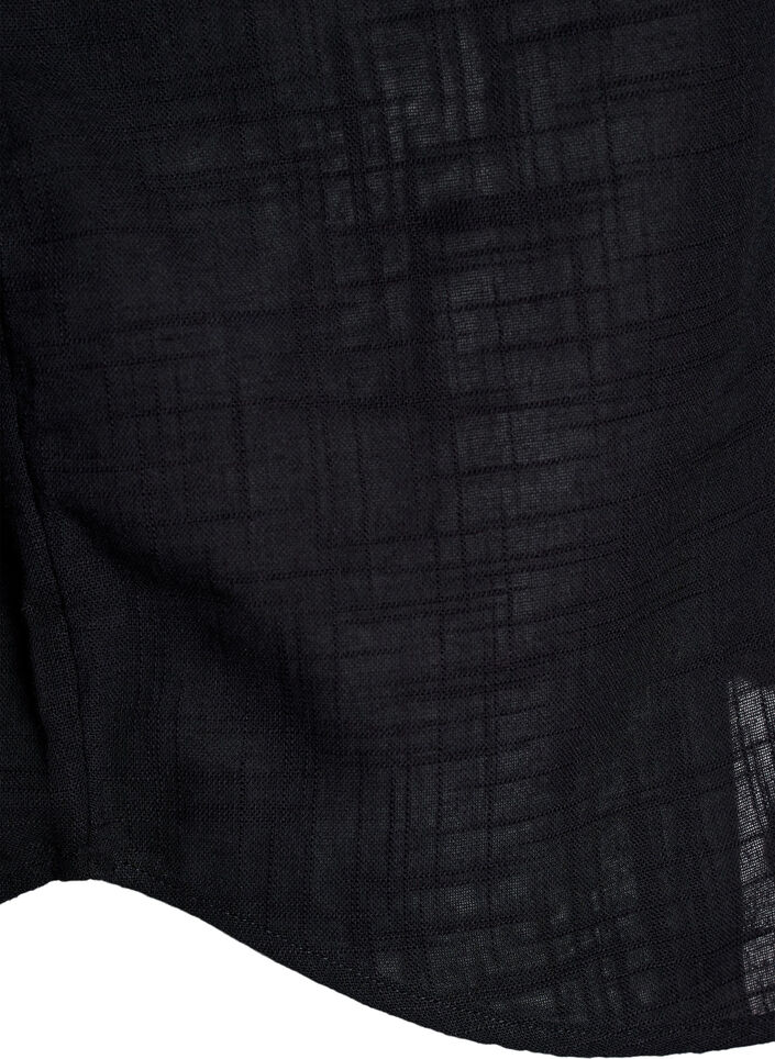 Losse blouse met kapmouwen, Zwart, Packshot image number 3