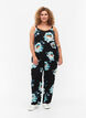 Mouwloze top in viscose, Black Big Flower, Model image number 2