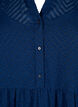 Korte jurk met structuur en een kraag met ruches, Navy Blazer, Packshot image number 2